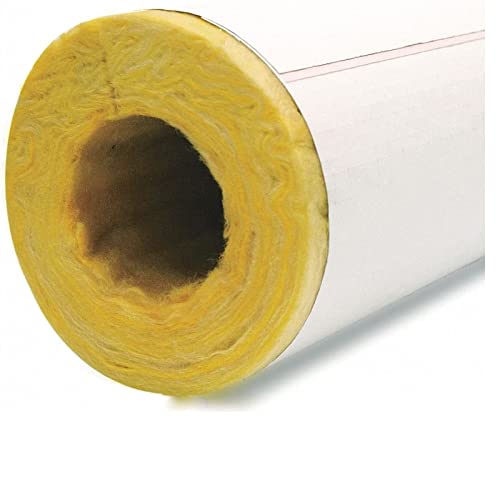 AMOCHO Tubo Aislante de Lana de Roca, Tubo Aislante Autoadhesivo, Tubo Aislante de Papel de Aluminio,Espesor 30 mm, Utilizado for el Aislamiento térmico de tuberías industriales de Vapor