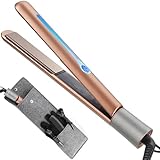 NITION Ceramic Tourmaline Hair Straighteners LCD Flat Iron MCH 10s Fast Heating Up. 1' Smooth 3D Floating Plate Healthy Straightening Tools. Travel Pouch Bag. Dual Voltage. Luxury Gift Box