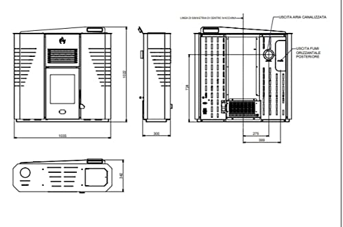 Stufa a pellet 17 kw canalizzata