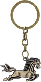 ARFUKA Keychain Horse Pendant Keyring Vintage Metal Key Fob Holder Housewarming Gift Keyring for Men and Women