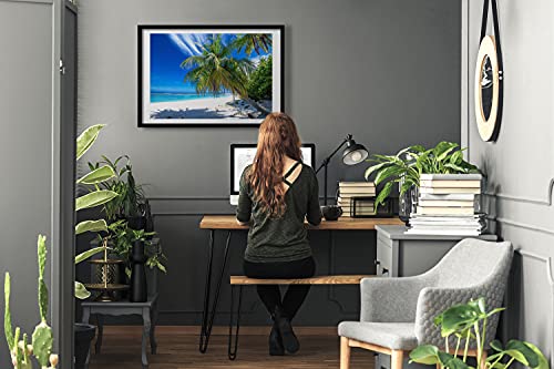 Tableau Moderne Plage Tropicale 70x50 cm Tulup Cadre MDF Premium - 2