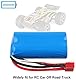 Yangers WLtoys 2 Stück wiederaufladbare Li-Ion-Akkus, 7,4 V, 2000 mAh, 2S, 20 C, T-Anschluss, weiblich, mit USB-Ladegerät für Auto, RC Offroad, LKW, Reiter