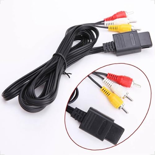 Cabo Av Audio E Video Compatível Para Nintendo 64 N64 Super Nintendo Snes E Game Cube 180cm