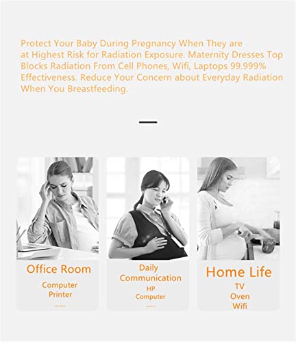 Maternity Tops 5G Anti-Radiation Clothes Anti Rf Emf Electromagnetic Radiation Pregnant Apron Belly Band Nano Silver Fiber Camis Tank Dresses #TOP3