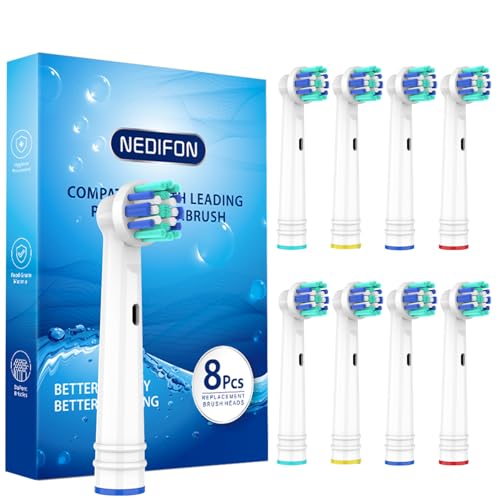 Replacement Toothbrush Heads for Oral B Braun(Individually Packaged) 8 Pack Professional Electric Toothbrush Heads Compatible with Oral B 7000/Pro 1000/9600/ 5000/3000/8000 (8 Count)