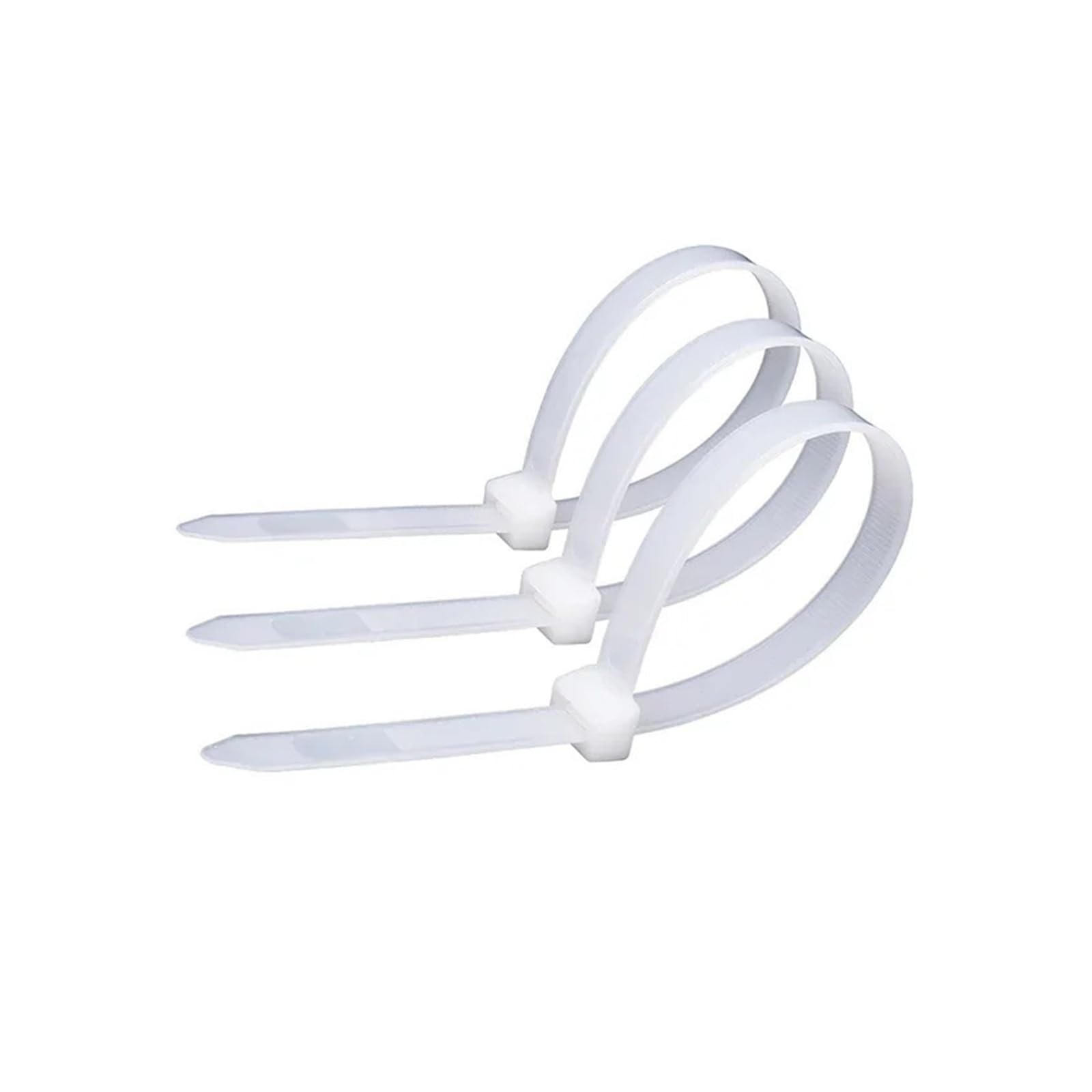 1000 bridas autobloqueantes, bridas de nailon, bridas de plástico blanco/negro, fuerte broche resistente a altas temperaturas, bridas largas (4 x 200 mm, 5000 unidades), color blanco