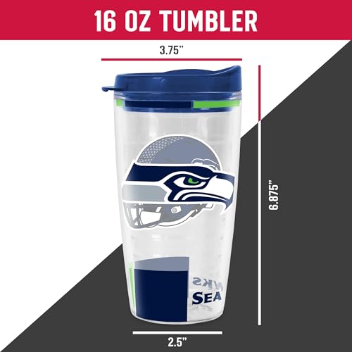 Image of Rico Industries NFL Football Double Wall Classic 16oz Or 20oz Tritan Tumbler W Lid