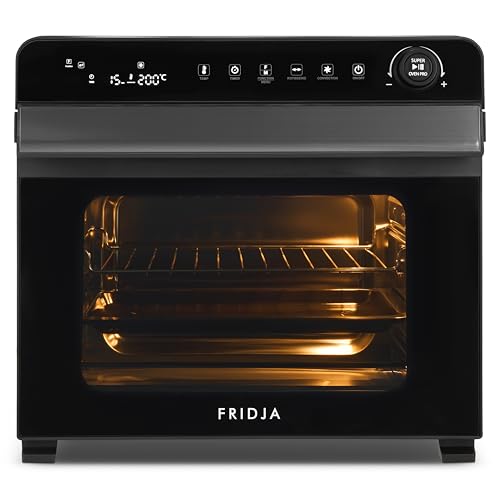 Fridja f77 30L Super Oven Pro - Premium Digital LED Air Fryer Oven - 18 Intelligent Presets, Rotisserie Function, Easy to Clean, Fast, Powerful and Versatile, Stainless Steel Interior, Easier Cooking