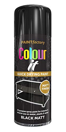 All Purpose Black MATT 400ML - Professional Satin Finish Spray Wood Color Paint
