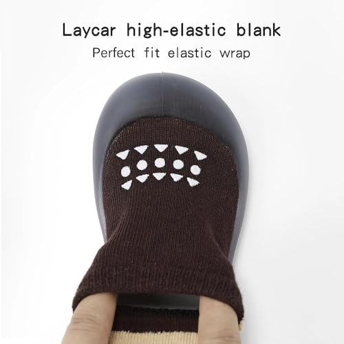 Image of Baby Sock Shoes Baby Walking Shoes Infant Non-Slip Breathable Slippers with Soft Rubber Sole Baby Boys Girls Sneakers