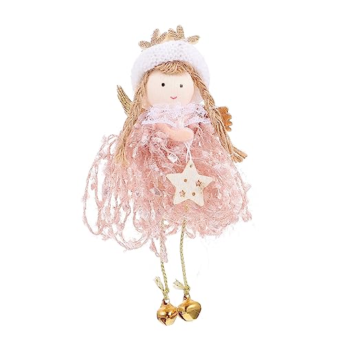 ABOOFAN 1 Pc Petite Poupée Ange Ornements Poupée Décorative De Noël Décor Suspendu Jeune Fille pour Adolescentes Pendentif Tissu D'ameublement en Tissu Sapin De Noël