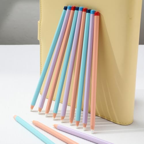 12 Stück Radiergummi Stift Grip, Eraser Pencil Präzise und saubere Radierung Precision Radierstift mit Spitzer für Kinder und Schule, Profis und Hobbykünstler