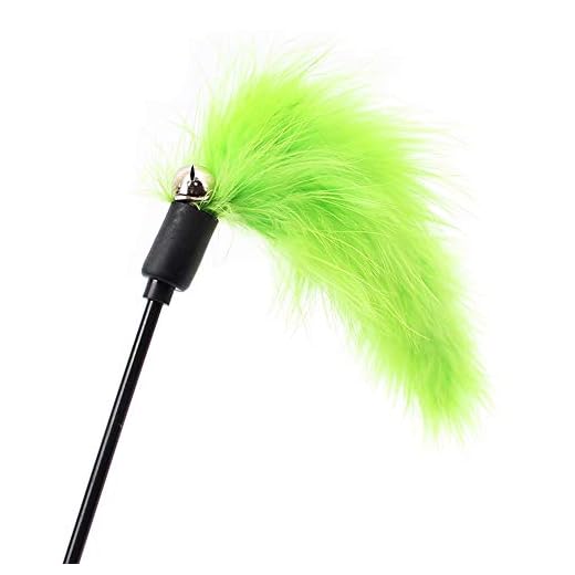 YOUYO Slumpmässig Söt Fjäder Katt Interaktiva Stick Rolig Katt Teaser Feathers Rease Kattpinne Färg Husdjur Interaktiva Leksak Turkiet Fjädrar Vasa Kattpinne