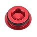 Zunate Crankset Dust Cover for Mountain Bike, Crank Arm Fixing Bolt Bracket, Aluminum Alloy Center Shaft for Road (1 red dust Cover)