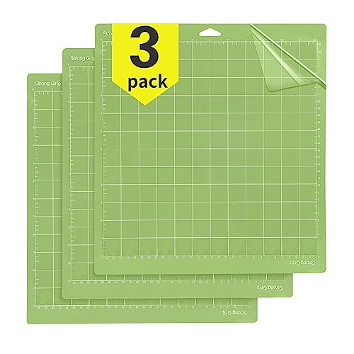 OSDUE Adhesive Replacement Cutting Mat Adhesive Sticky Cutting Mats for Cricut Explore One/Air/Air 2/Maker Durable Double-Sided Self Healing Cutting Mat [12x12 inch Variety 3 pack]