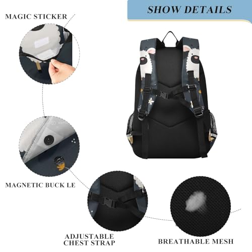 Sac à dos pour écolier papillon grand compartiment adolescents - 3