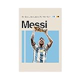 QEWRT Messi Poster Soccer Picture Canvas Bedroom Wall Decor Print Picture Office Dorm Room Decor Gifts Unframe:12x18inch(30x45cm)