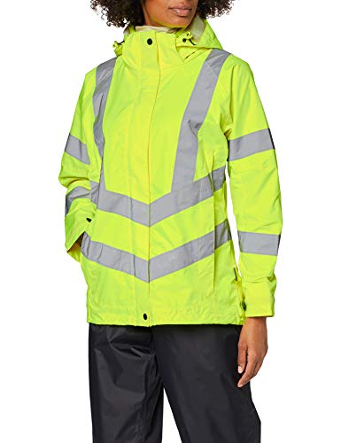 Portwest LW70 Ladies Breathable Safety Work Rain Jacket in Reflective Hivis ANSI, XXL
