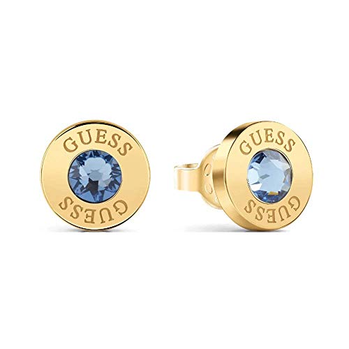 Preisvergleich Produktbild Raten Sie Ohrringe Crystals Glänzende blaue chirurgischem Edelstahl vergoldet UBE78098 [AC1151]