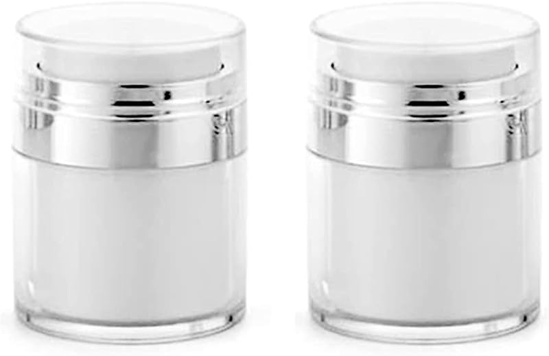 Furnido Frascos Recarregáveis com Bomba para Cosméticos, 30 mL, Brancos, Pacote com 2