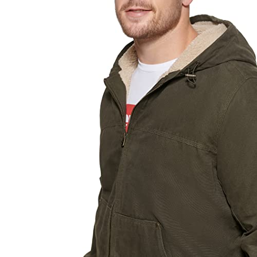 Image of Levi's Men's Workwear Cotton Canvas Hooded Bomber Jacket