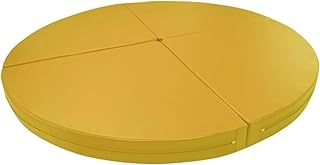 Pole Crash Mat 10 cm de Grosor, Almohadilla Plegable portátil para Pole Dance, cojín de Baile Redondo de algodón Perlado para Ejercicios en casa (Color: Amarillo, Tamaño: 100 cm/3 pies/39 PU