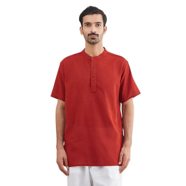 isha life Organic Cotton Men’s Aum Kurta | Traditional Regular Fit Ethnic Wear for Regular Use, Meditation & Festive Occasions | Breathable Long Kurta for Men (Size: S–2XL)-picture-18