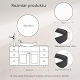 Sqinor Czarne Okrągłe Lustro ścienne 40cm, Wiszące lub Klejone, Nowoczesne Lustro łazienkowe Okrągłe z Aluminiową Ramą, Dekoracyjne Okrągłe Lustro do łazienki, Korytarza, Salonu, Sypialni