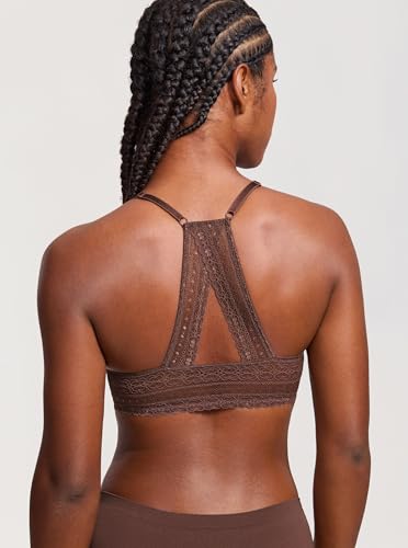 Image of DOBREVA Women's Push Up Bra Front Closure Racerback | Lace Back, Padded, Plunge, Tshirt, Cleavage, Sexy, Date, Soft, Everyday, Supportive