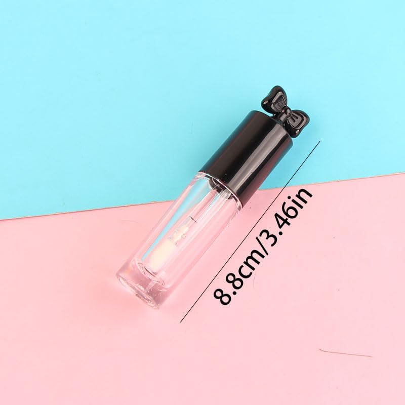 7Pcs 0.08oz Empty Lip Gloss Tubes, Round Transparent Refillable Lip Balm Bottles with Decorative Butterfly Caps, Portable Travel Cosmetic Containers image 4