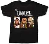 Loicwoo The-Boondocks T Shirt Cotton T-Shirt Hip hop o-Neck Short Sleeves T-Shirts L Black