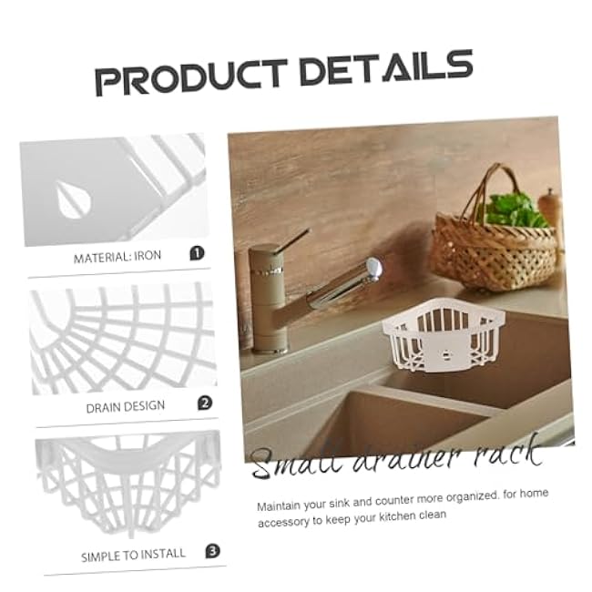Bathroom Storage Organizer Suction Cup Sink Rack Drying Rack for Kitchen Sink