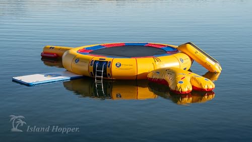 Island Hopper 25 Foot Giant Jump Water Trampoline for Lake – Commercial-Grade – Steel Frame and Springs for Maximum Bounce – Inflatable Trampoline Includes Ladder, Storage Bag - Image 5