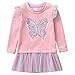 VIKITA T-Shirt Manches Longues Enfant Fille Broderie Fleurs Imprimé Coton Printemps Automne L3962 5-6 Ans