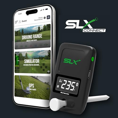 Second Chance Swing Logic SLX Hybrid Mini – Tragbarer Golf-Launch-Monitor mit Ball- & Schlägerdaten, GPS und Videoaufnahme – Kompaktes Golfzubehör mit App-Unterstützung