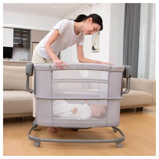 BERÇO BLUETOOTH BALANÇO AUTOMÁTICO DUAS ALTURAS CINZA RISCADO