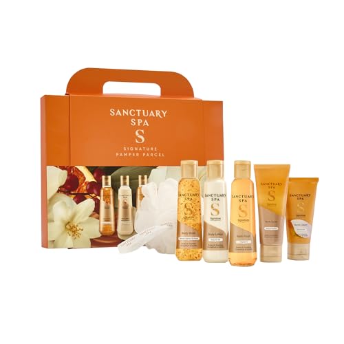 Image of Sanctuary Spa Signature Pamper Parcel Gift Set, Vegan, Gift For Women, Birthday Gift, Womens Gift Sets, Self Care Gift