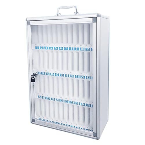 Caja fuerte para teléfonos de pared con 36 ranuras de aluminio