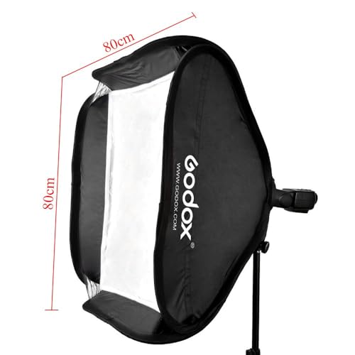 GODOX 31.5 * 31.5"/80x80cm Foldable Softbox kit with S-Type Bracket Bowens Mount Holder for Camera Flash Speedlight Studio Photography