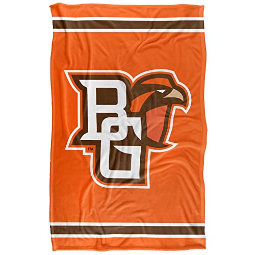 Bowling-Green-State-University-Wildcats-Blanket-36-x-58-Primary-Logo-Stripes-Silky-Touch-Super-Soft-Throw