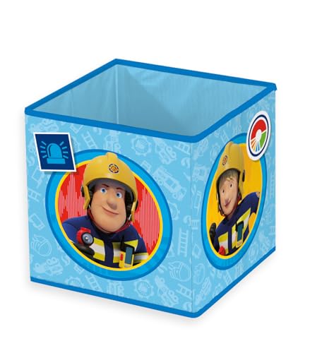 Herding babybest Boîte de Rangement Sam Le Pompier, env. 30 x 30 x 30 cm, à poser sur une étagère ou à même le sol, 100% polypropylène, intérieur 100%...