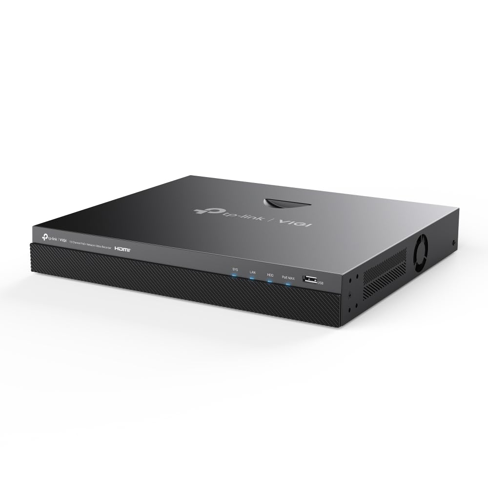 TP-Link VIGI NVR2016H-16P Videoregistratore di rete (NVR) Nero