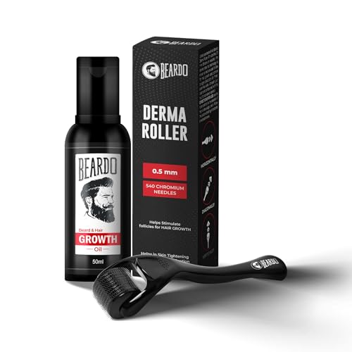 Beardo Beard & Hair Growth Oil 50ml with Dermaroller - Image 2