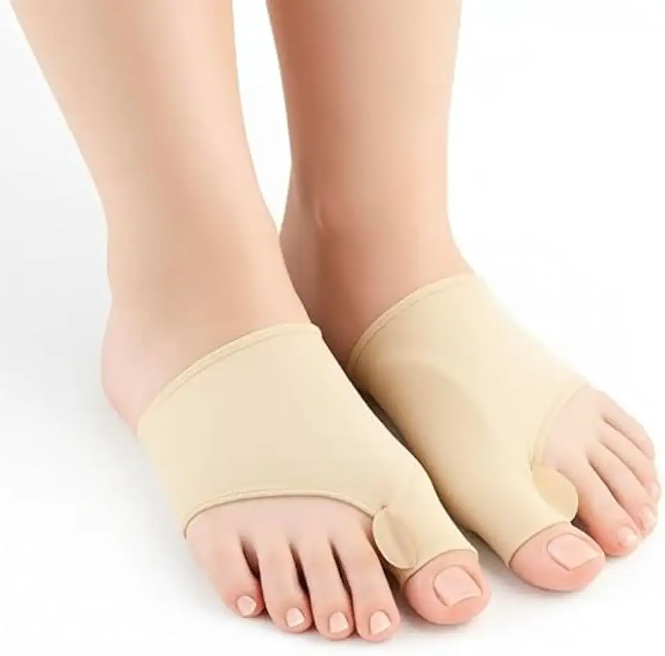 Par de Meias Corretivas para Joanete com Separador de Dedos – Protetor Ortopédico em Gel, Alívio da Dor e Conforto Diário