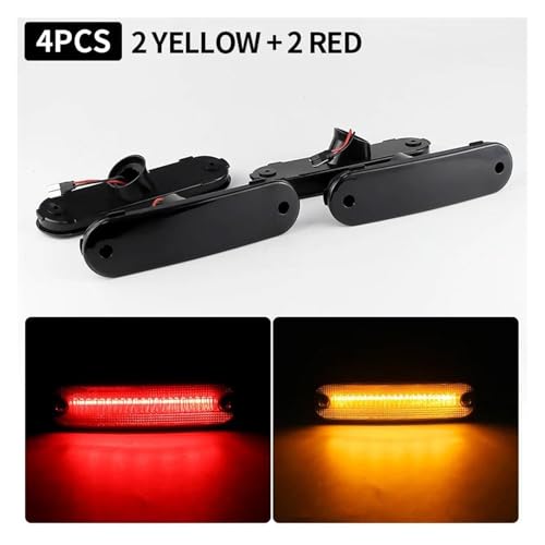 Intermitentes dinámicos LED para Mazda Miata MX-5 NB luces laterales de posición ámbar y rojo 2