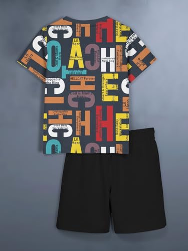 Image of HELLCAT Boys Dress Clothing Set Combo with Tshirts & Shorts - Pack 3