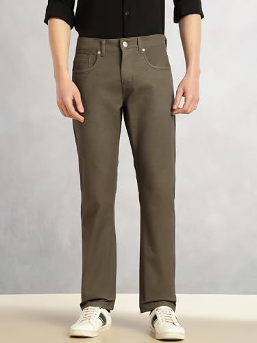 Image of Thomas Scott Men's Cricket Club Collection Mid-Rise Straight Fit Stretchable Jeans | 5-Pocket | No-Fade Denim