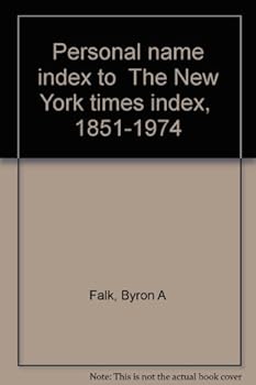 Hardcover Personal name index to "The New York times index," 1851-1974 Book