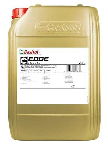 Castrol Aceite de motor EDGE 0W-30 Aceite sintetico Aceite para motor 20 L