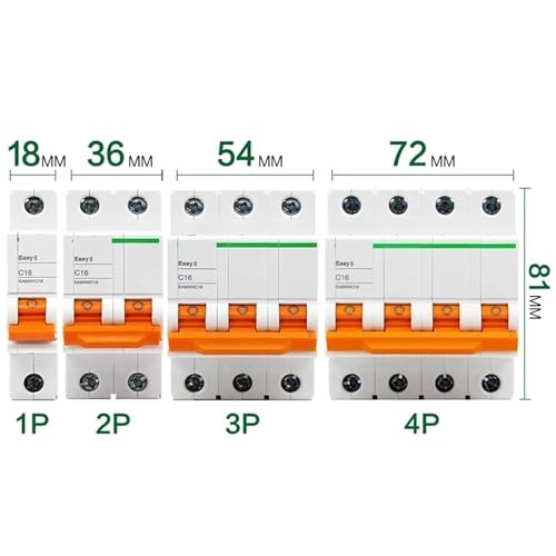 Disjoncteur EA9AN 4p C 10A mini disjoncteur modulaire pour tableau triphasé